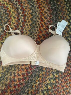 Wonderbra Nude Smooth T-Shirt Bra with Lace Trim new with tags